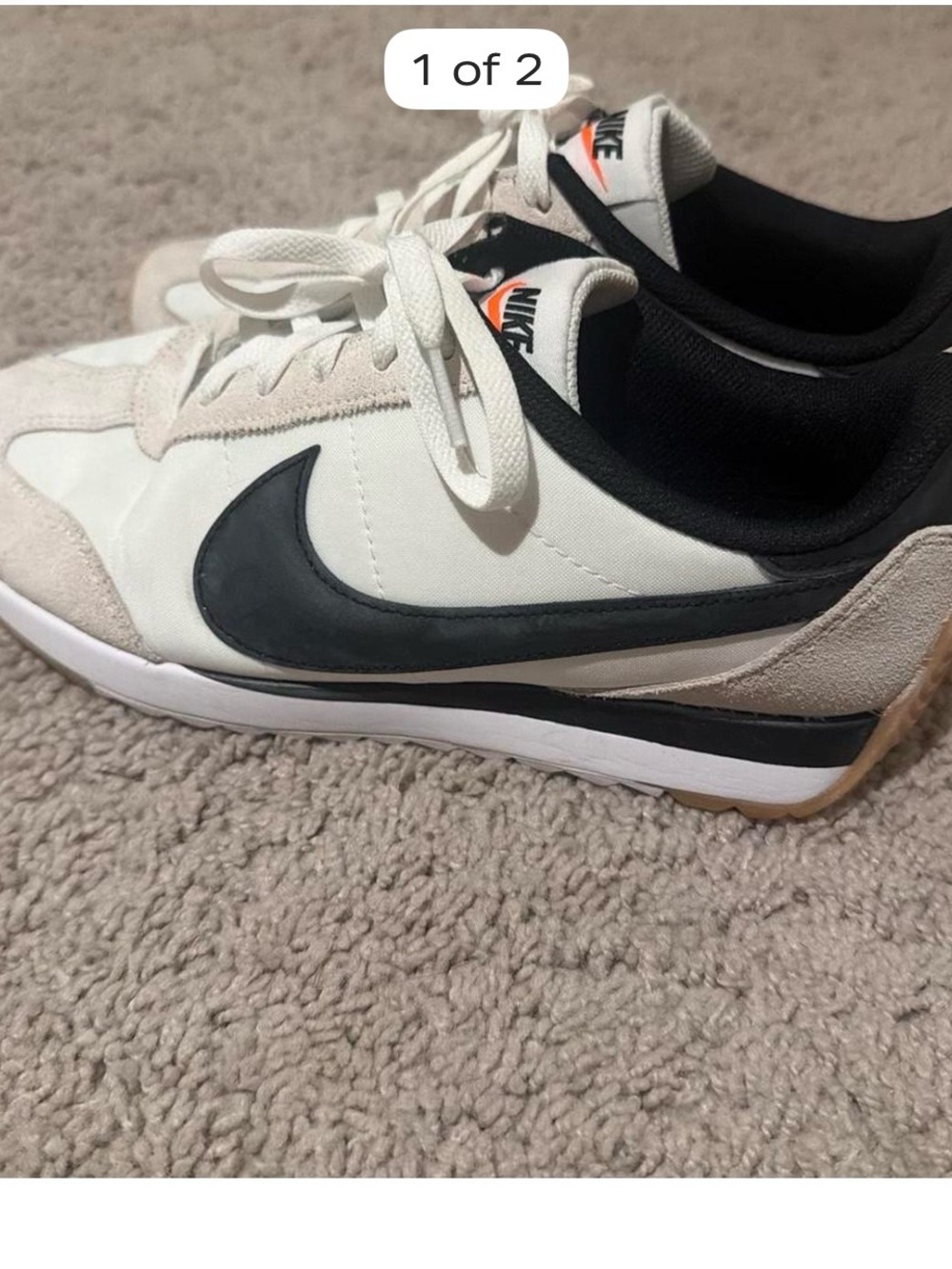 Nike Pacifica Low-Profile Sneakers - White, Black, Tan SZ 8.5 WMS - Picture 2 of 2